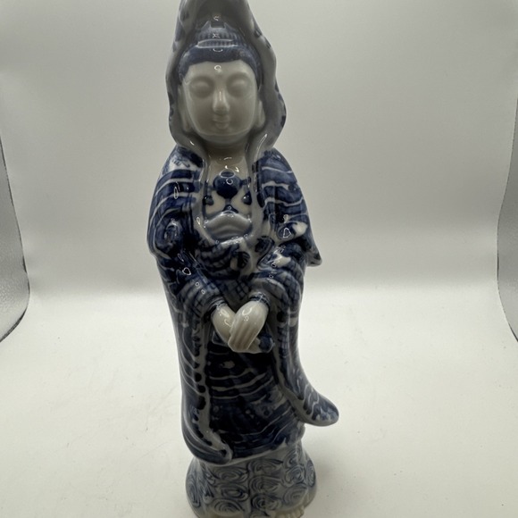 Vintage Japanese Porcelain Goddess Figure Statue Kannon Guanyin 15